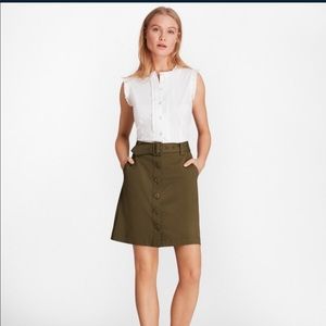 Brooks Brother Red Fleece Green Utility Skirt